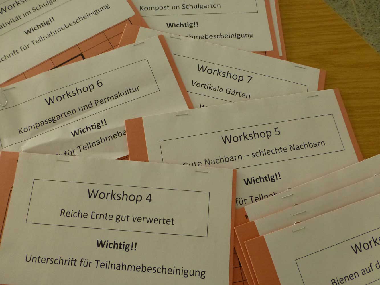 7. Schulgartentag 2019 Workshops