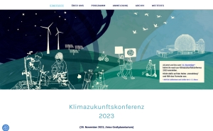 Screenshot Website Klimazukunftskonferenz 2023