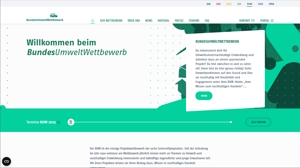 Screenshot Website BundesUmweltWettbewerb