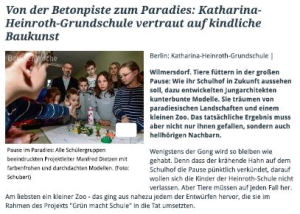 „Von der Betonpiste zum Paradies Katharina-Heinroth-Grundschule vertraut auf kindliche Baukunst